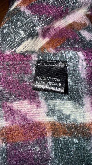 Sciarpa donna fantasia beige e viola