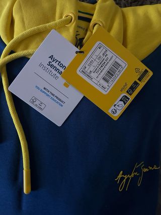 Felpa Ayrton Senna Blu/Gialla Taglia L