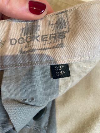 Pantalón chino Dockers beige talla L talla 33w 34