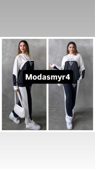 Chándal Guess Negro y Blanco