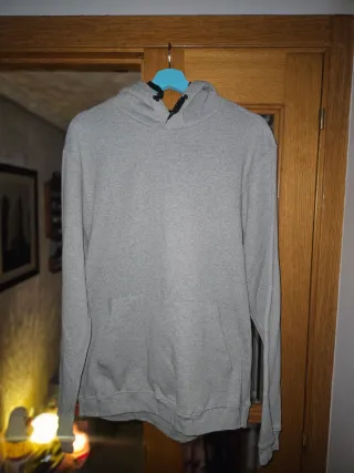 Sudadera gris con capucha