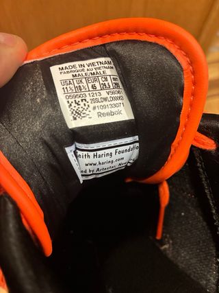 Zapatillas Reebok T45 Naranjas Dibujos