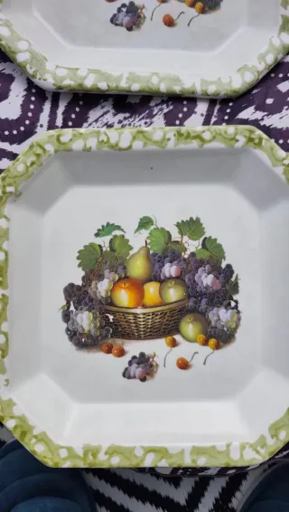 Set 2 Piatti Vintage Frutta Made in Italy