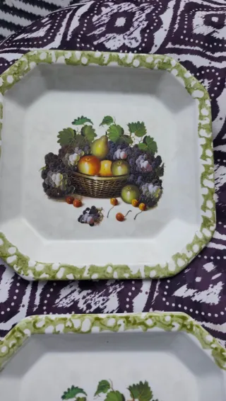 Set 2 Piatti Vintage Frutta Made in Italy