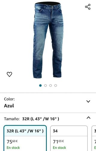 Pantalones vaqueros para motorista