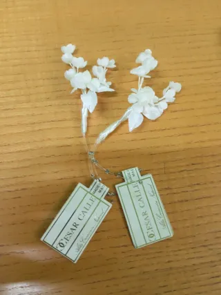 Pack Flores decorativas pelo blancas (Mod. O1-3)