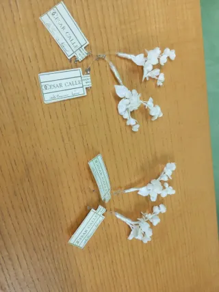 Pack Flores decorativas pelo blancas (Mod. O1-3)