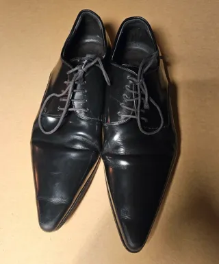 Dsquared2 Zapatos de cuero Negros Puntiagudos