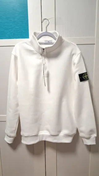 Sudadera Stone Island Blanca Talla L