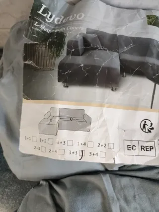 Funda Chaiselongue 3+3 Gris