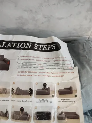 Funda Chaiselongue 3+3 Gris