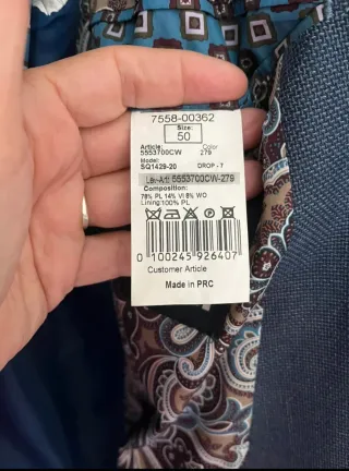 Americana azul talla 50