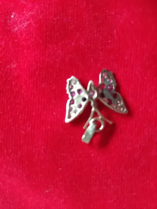 Colgante Mariposa Oro 18k Rubíes y Diamantes