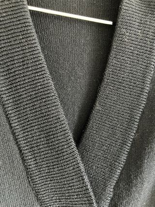 Maglione nero , lana, scollo V nero taglia 46