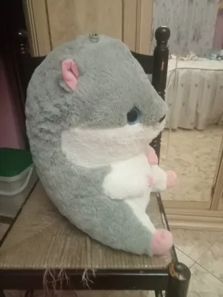 Peluche Hámster Gris y Blanco