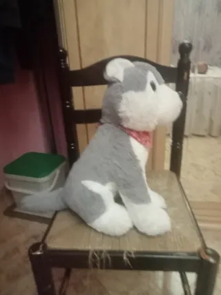 Peluche Hámster Gris y Blanco