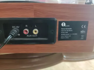 Tocadiscos Estéreo 1byone Vinilo Negro/Marrón