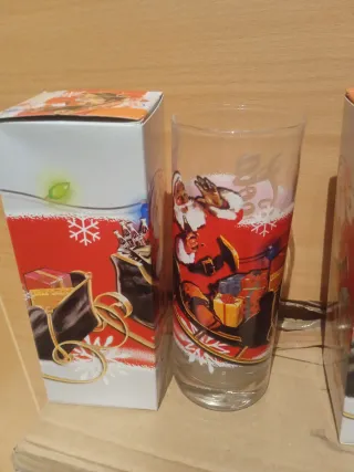 Lote 9 Vasos Coca-Cola Burger King Papá Noel