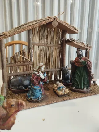 Portal de Belén con Reyes Magos