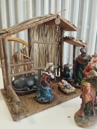 Portal de Belén con Reyes Magos