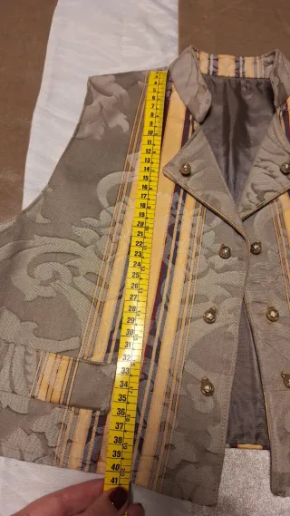 Chaleco traje regional verde y amarillo