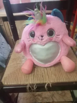 Peluche unicornio rosa gatito