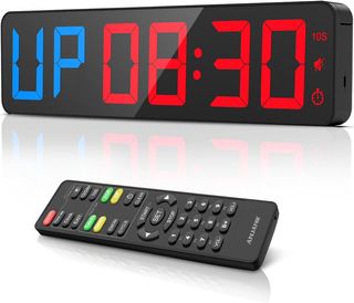 Temporizador LED Gimnasio Reloj Pared 38x10cm