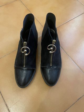 Botas de vestir negras con cremallera