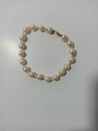 Pulsera Perlas Oro 750 20 cm
