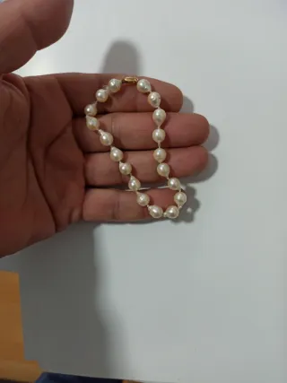 Pulsera Perlas Oro 750 20 cm