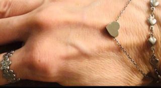 Pulsera Doble con Corazones en Plata