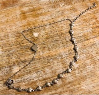 Pulsera Doble con Corazones en Plata