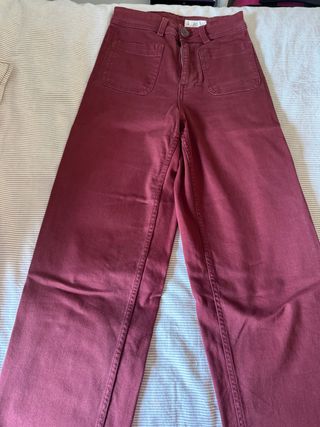 Pantalón Mango Rojo Talla XS