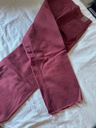 Pantalón Mango Rojo Talla XS