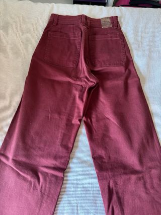 Pantalón Mango Rojo Talla XS