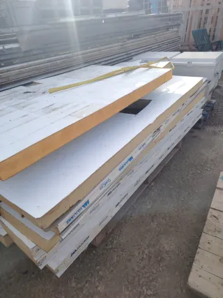 Restos chapas sándwich panel