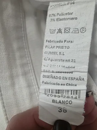Pantalones Negros y Blancos