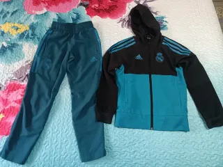 Chándal Real Madrid Adidas Negro y Turquesa