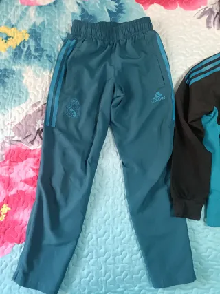 Chándal Real Madrid Adidas Negro y Turquesa