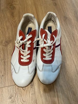 Zapatillas Tommy Hilfiger Hombre Blancas/Rojas