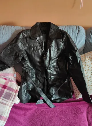 Chaqueta de piel negra mujer