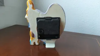 Figura Reloj Corazón Muñeca y Gato