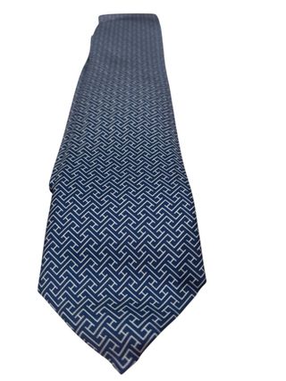 Corbata Hermes Azul y Blanco