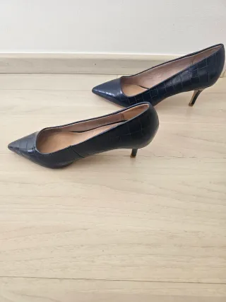 Scarpe da sera in pelle blu