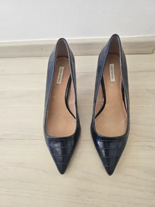 Scarpe da sera in pelle blu