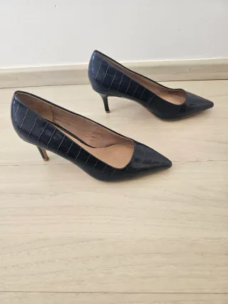 Scarpe da sera in pelle blu