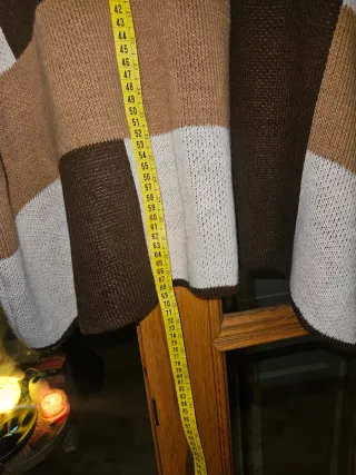 Jersey mujer patchwork beige, marrón, blanco