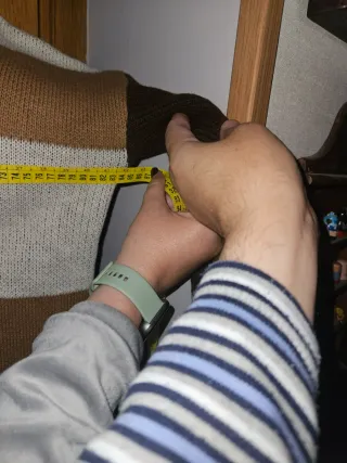 Jersey mujer patchwork beige, marrón, blanco