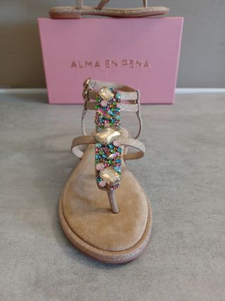 Sandali Alma en Pena Taglia 37 Dorati
