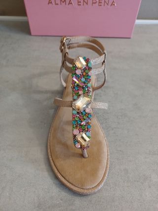 Sandali Alma en Pena Taglia 37 Dorati
